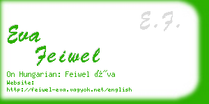 eva feiwel business card